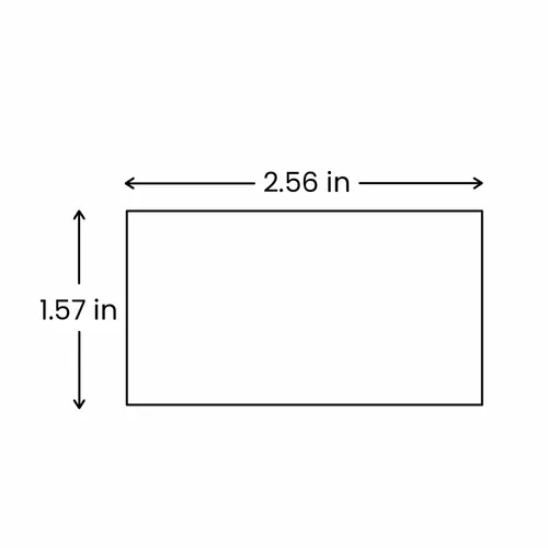 1.57 x 2.56 in