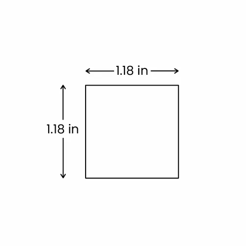 1.18 x 1.18 in
